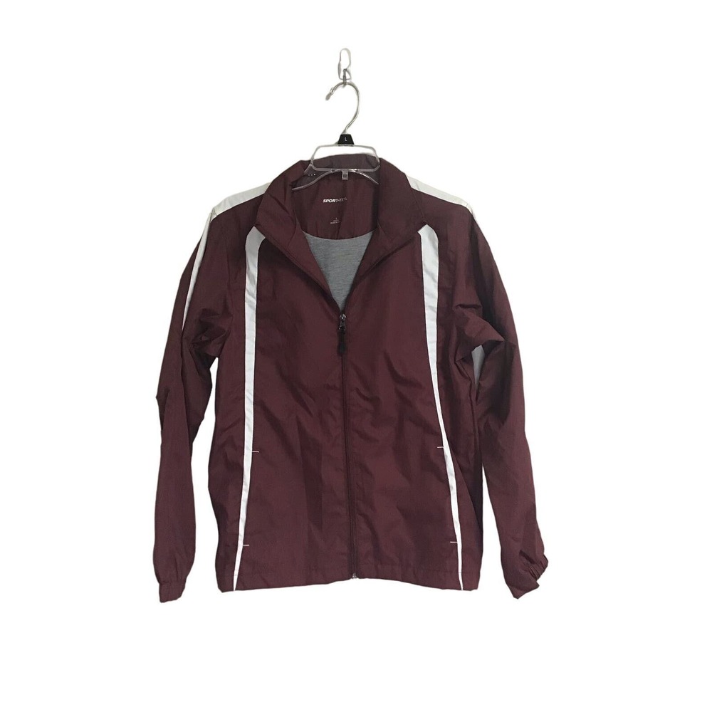 Sport-Tek Maroon and‎ White Youth Large Windbreaker Jacket
